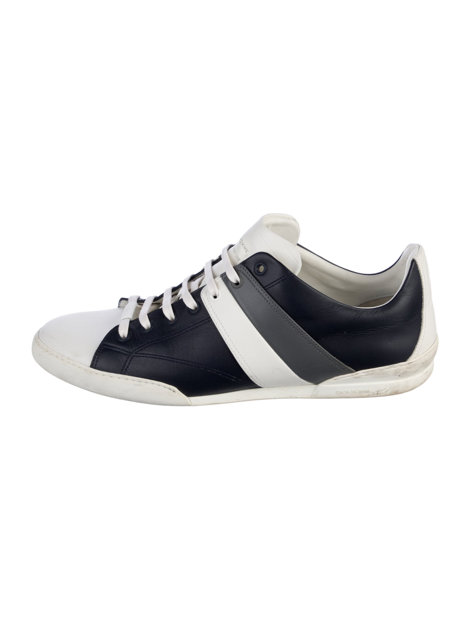 Dior Homme Leather Colorblock Pattern Sneakers