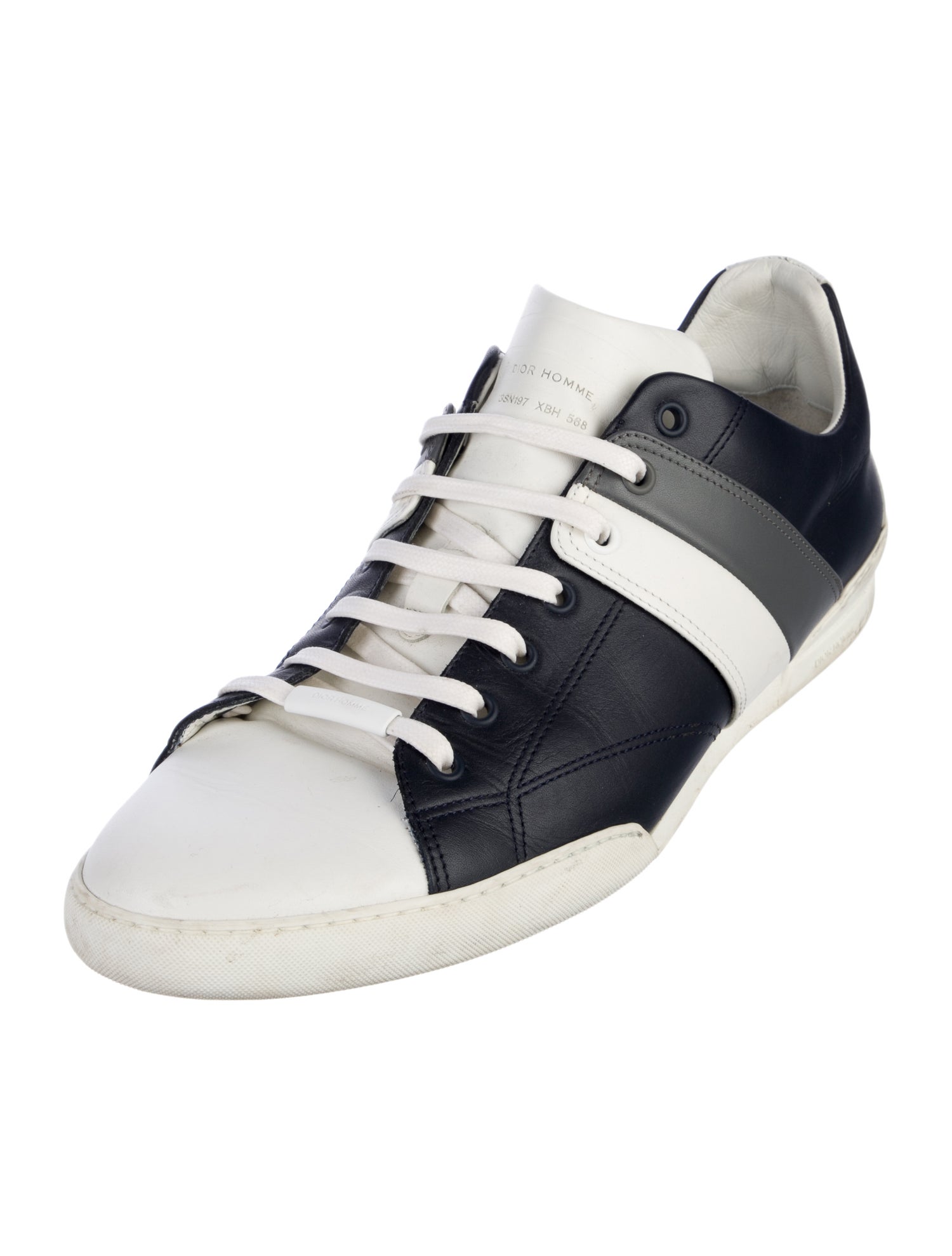 Dior Homme Leather Colorblock Pattern Sneakers