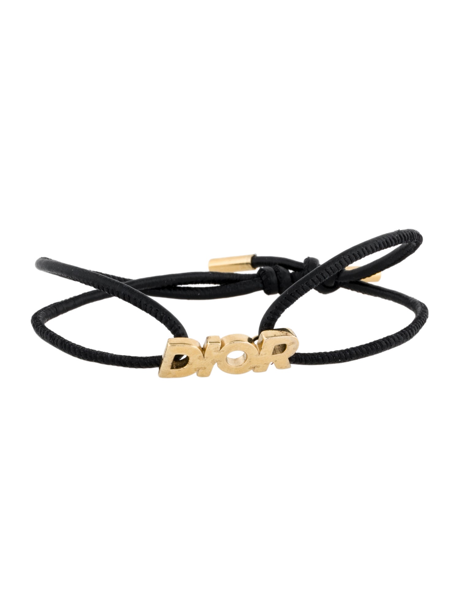 DIOR MEN Leather Logo Wrap Bracelet