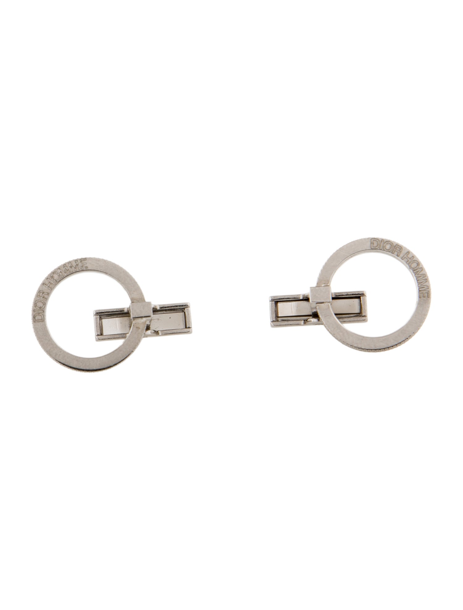 Dior Homme Circle Textured Cufflinks