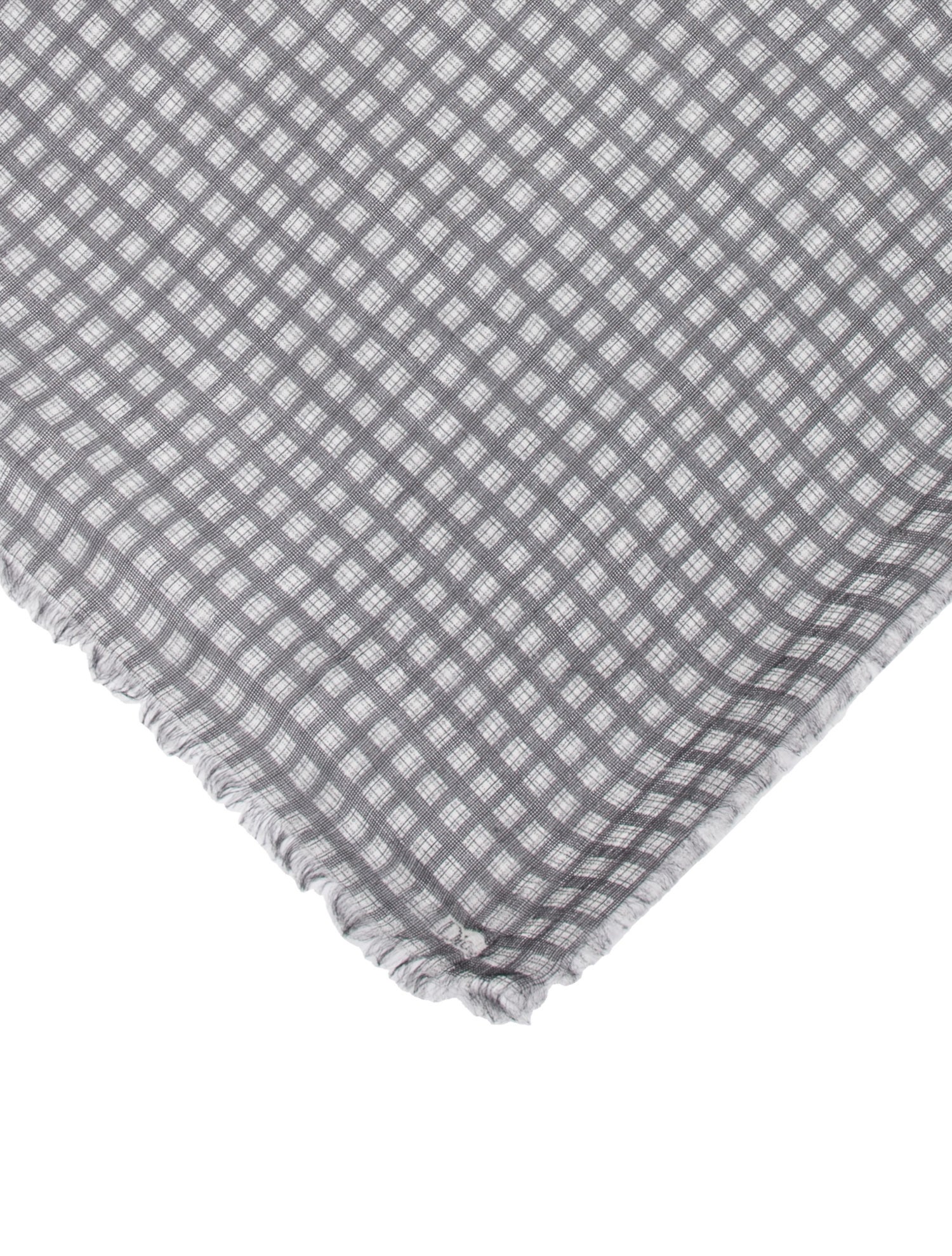 Dior Homme Silk Plaid Print Scarf