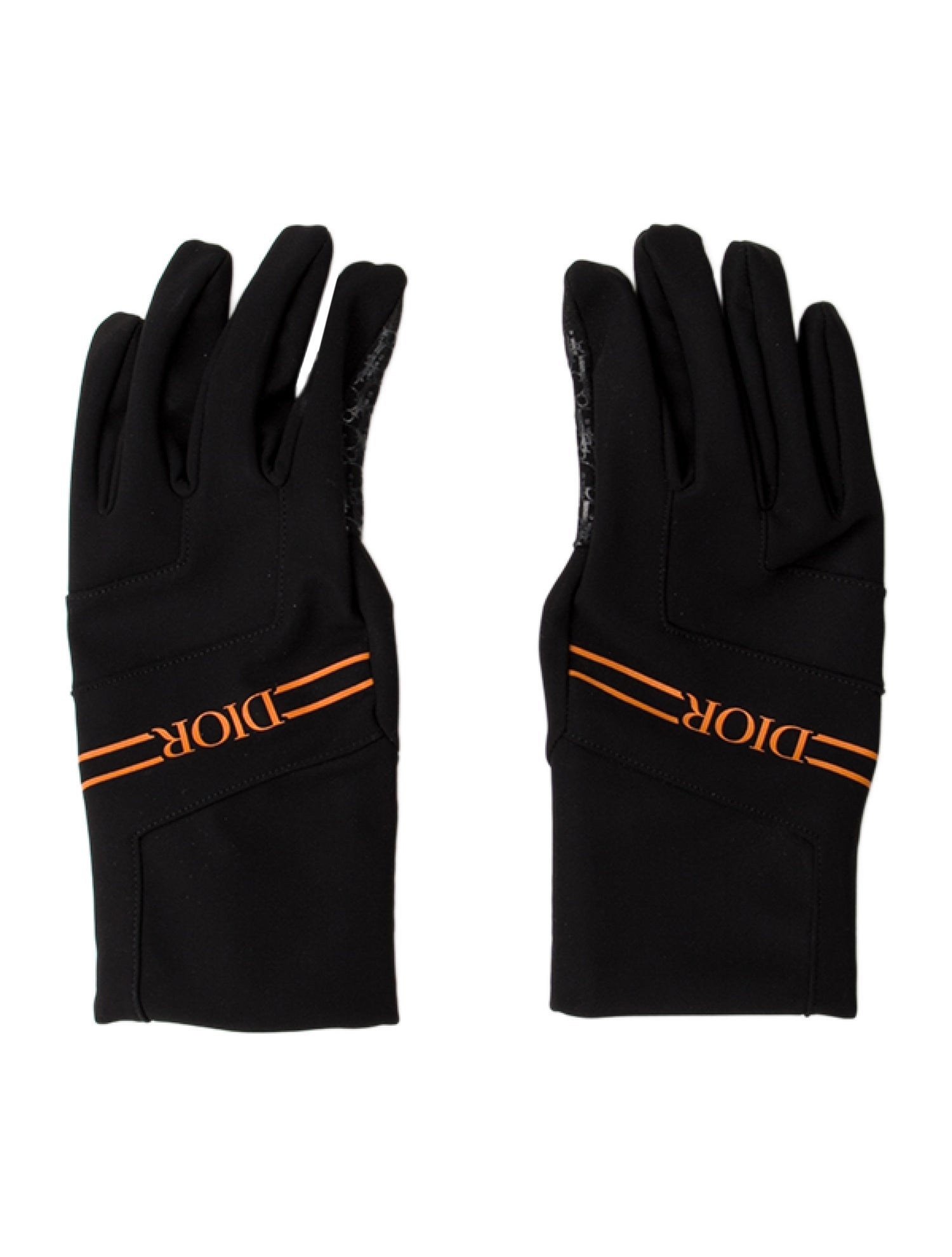 DIOR MEN Black Polyamide Oblique Gloves