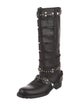 Christian Dior Leather Crystal Embellishments Riding Boots