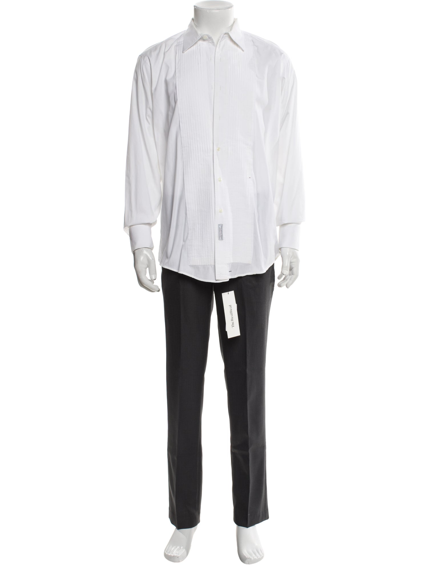 Christian Dior Bee Accent Chemises Tuxedo Shirt