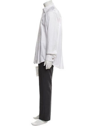 Christian Dior Bee Accent Chemises Tuxedo Shirt
