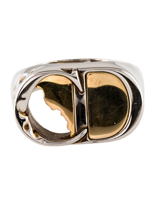 Dior Homme 'CD' Two-Tone Signet Ring
