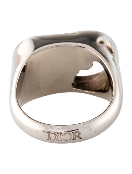 Dior Homme 'CD' Two-Tone Signet Ring