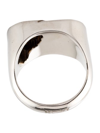 Dior Homme 'CD' Two-Tone Signet Ring