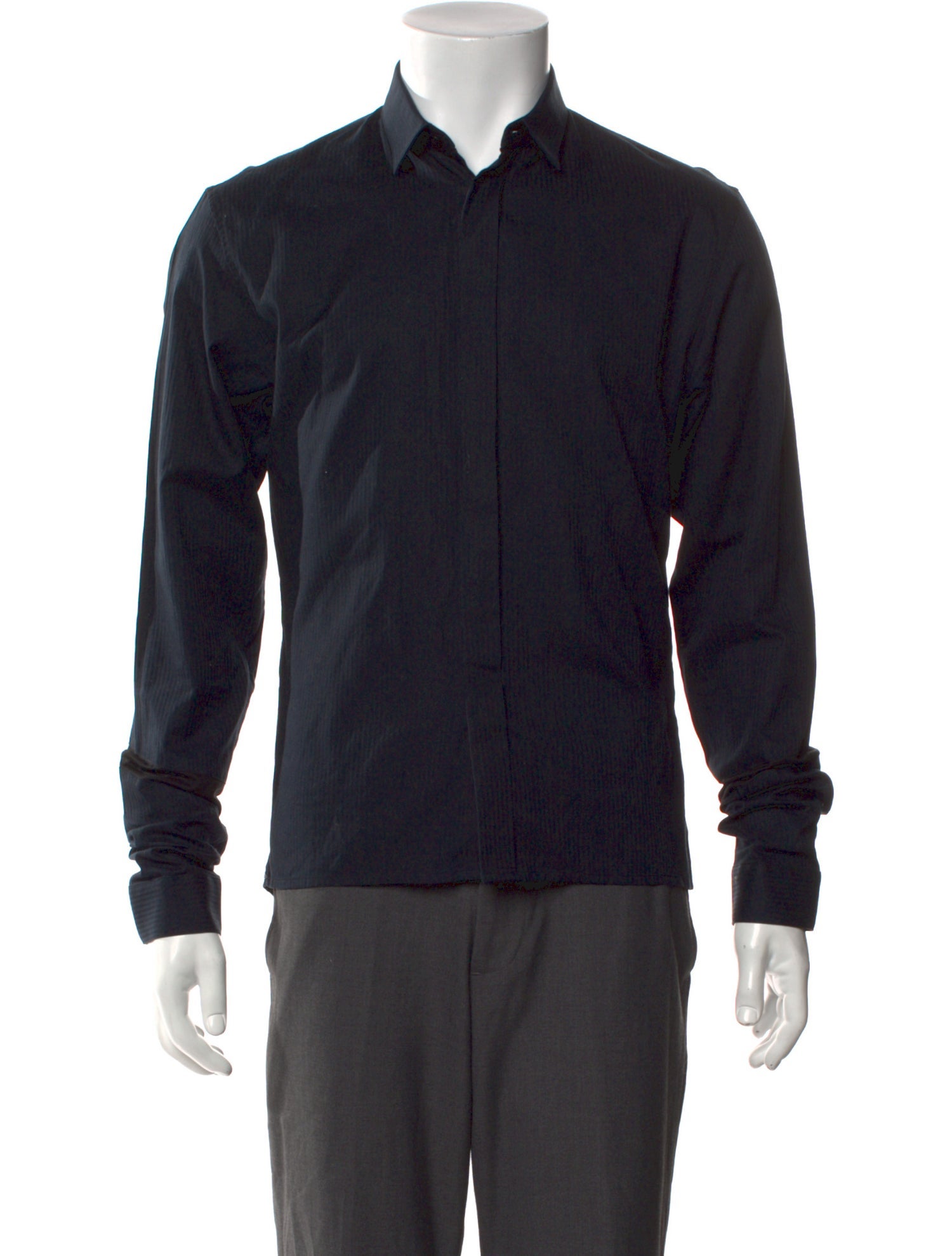 Dior Homme Striped Long Sleeve Dress Shirt