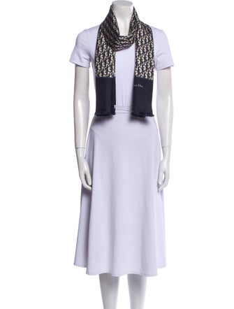 Christian Dior Silk Oblique Jacquard Scarf