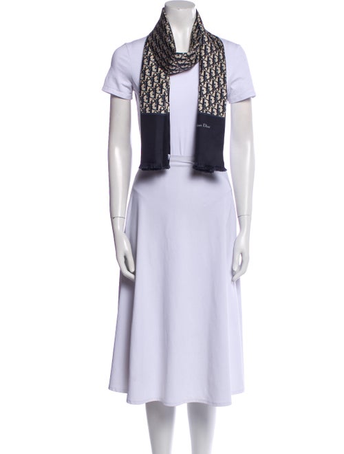 Christian Dior Silk Oblique Jacquard Scarf