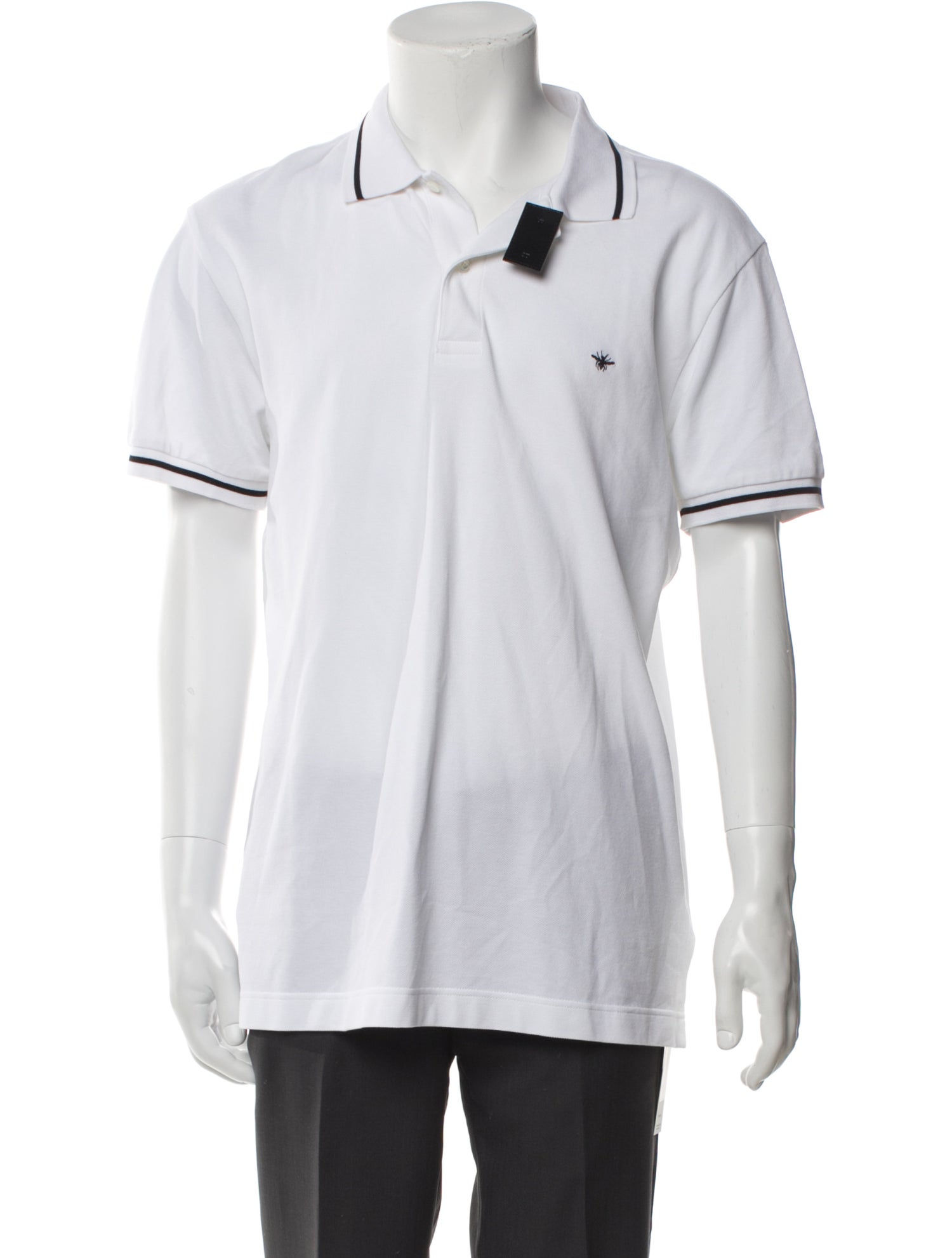 DIOR MEN Bee Accent Collar Polo Shirt