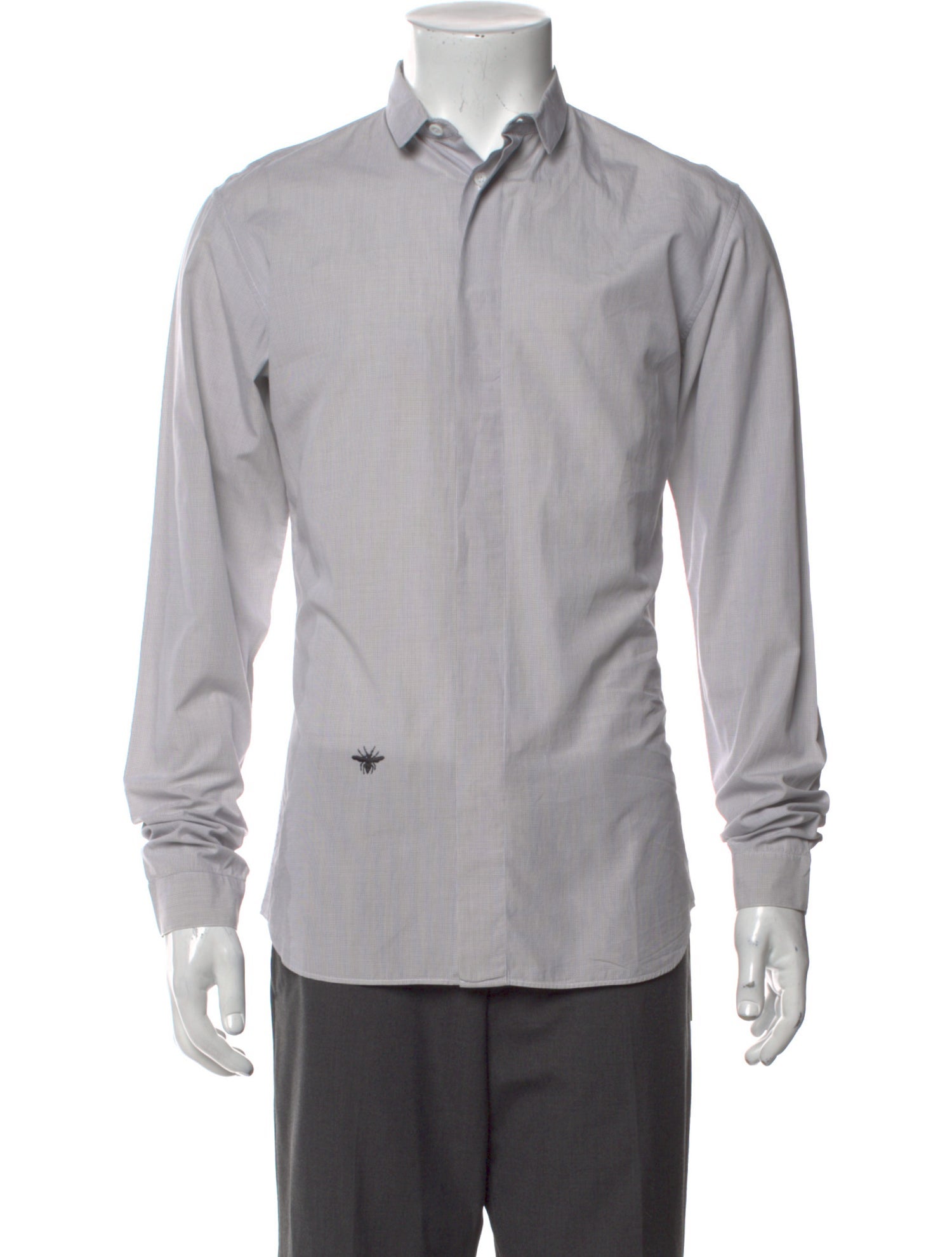 Dior Homme Bee Accent Long Sleeve Dress Shirt