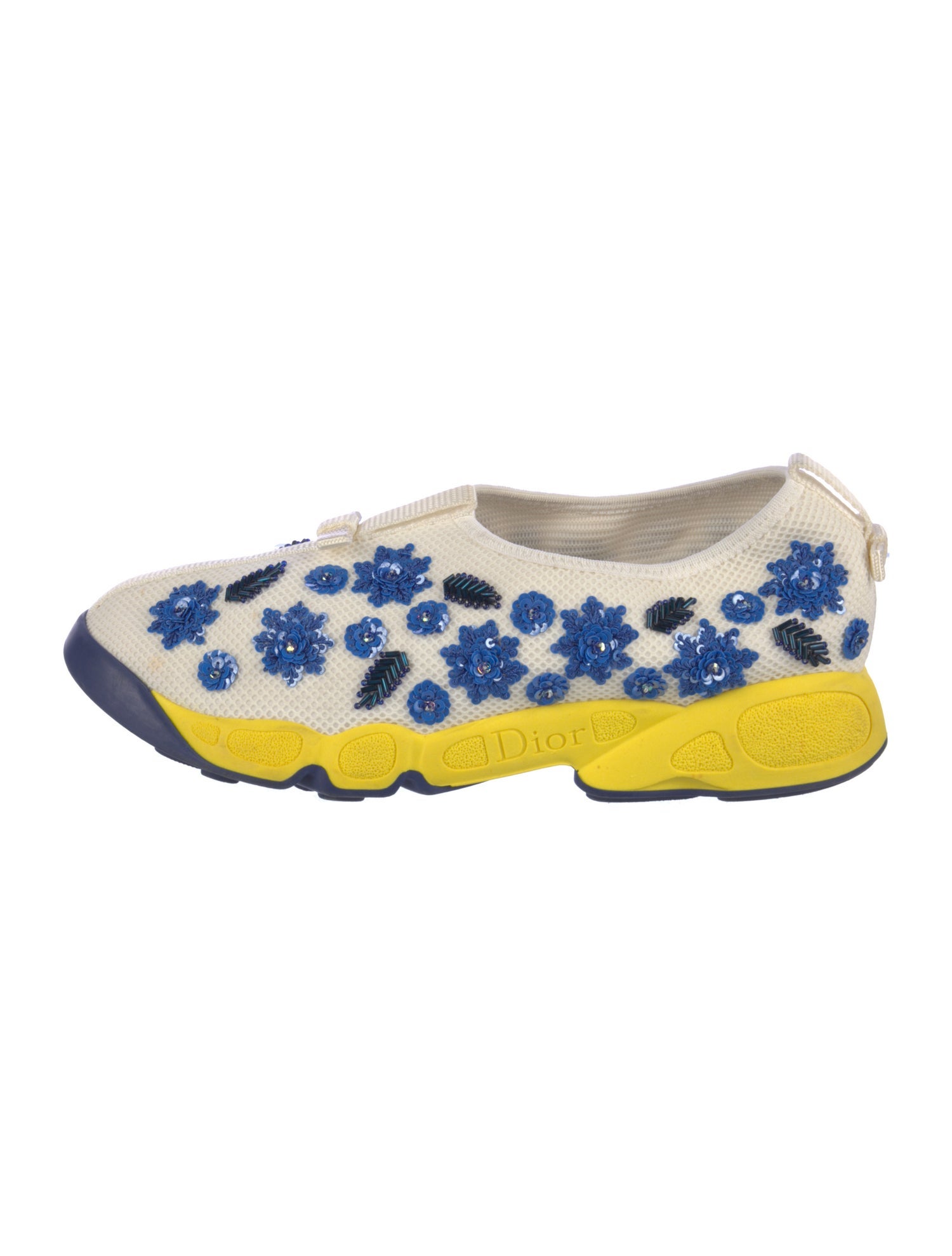 Christian Dior Patterned Crystal Embellishments Sneakers