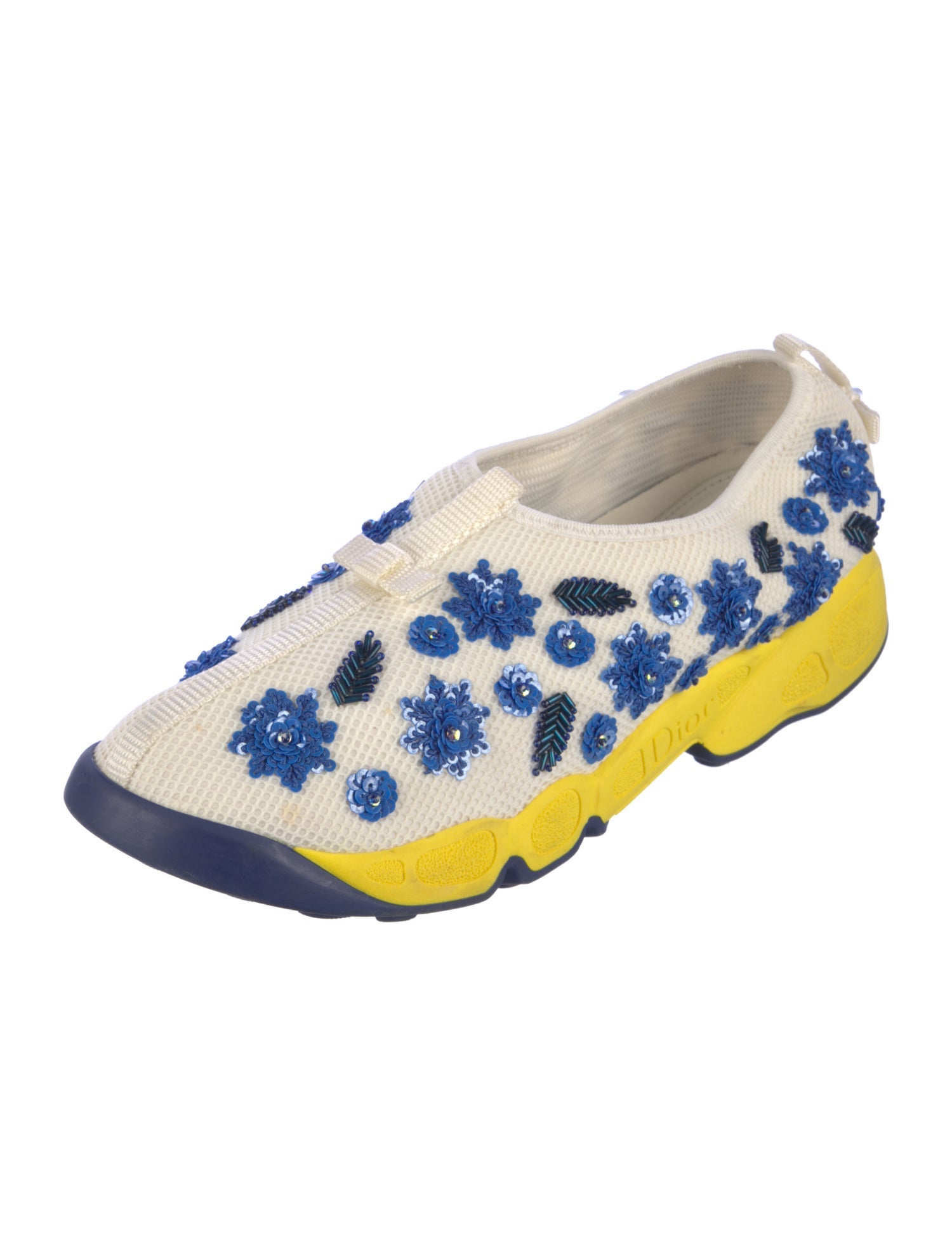 Christian Dior Patterned Crystal Embellishments Sneakers