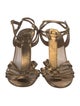 Christian Dior Leather Braided Accents T-Strap Sandals
