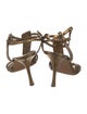 Christian Dior Leather Braided Accents T-Strap Sandals