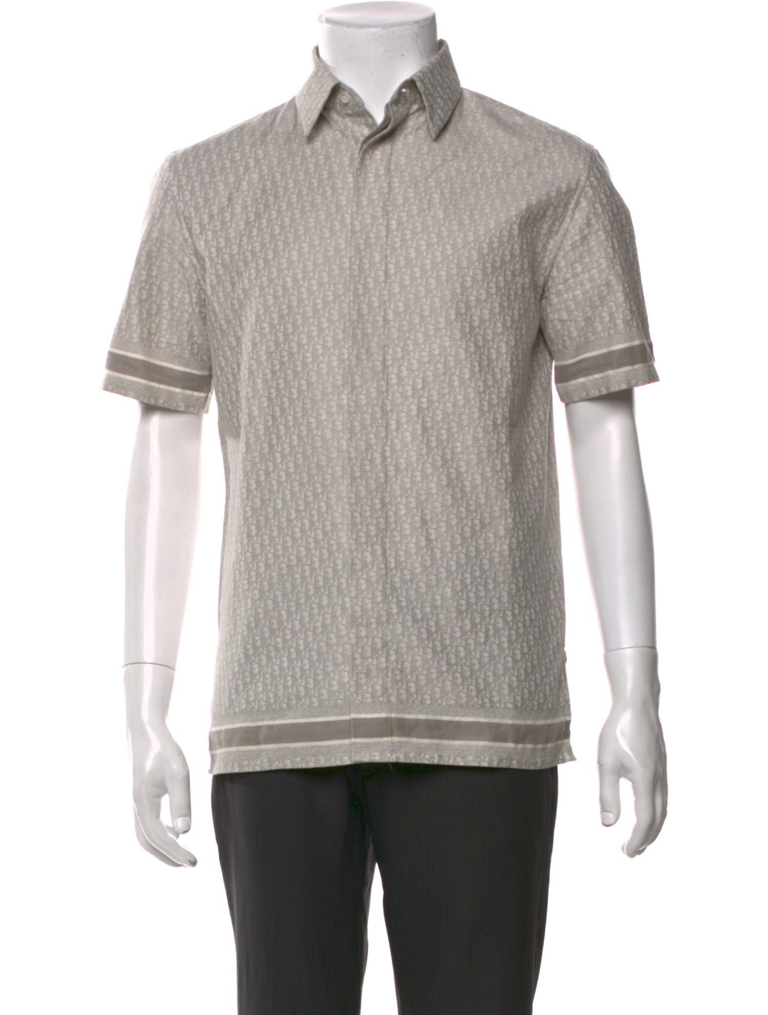 DIOR MEN Oblique Jacquard Short Sleeve Shirt