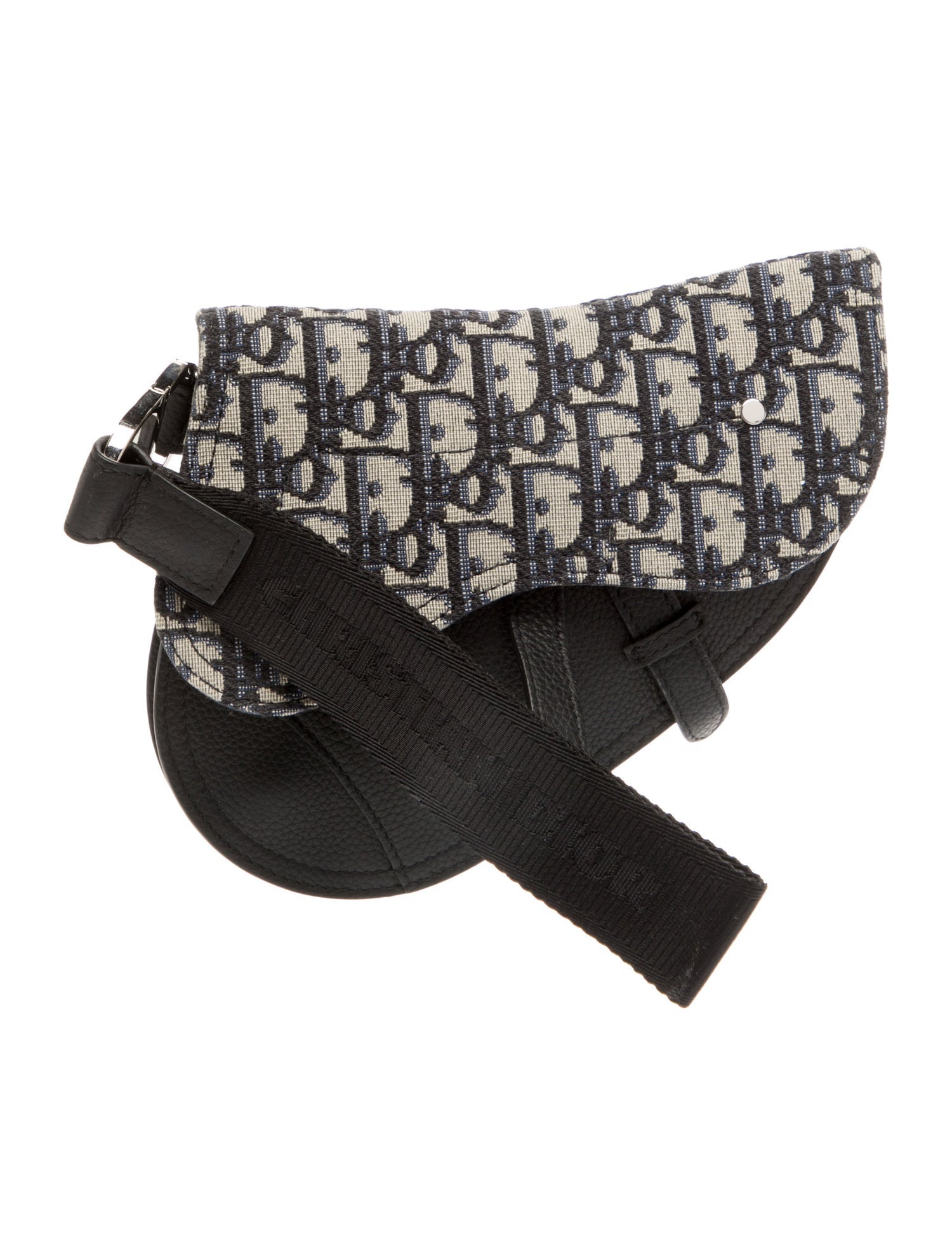DIOR MEN Oblique Jacquard Saddle Wristlet