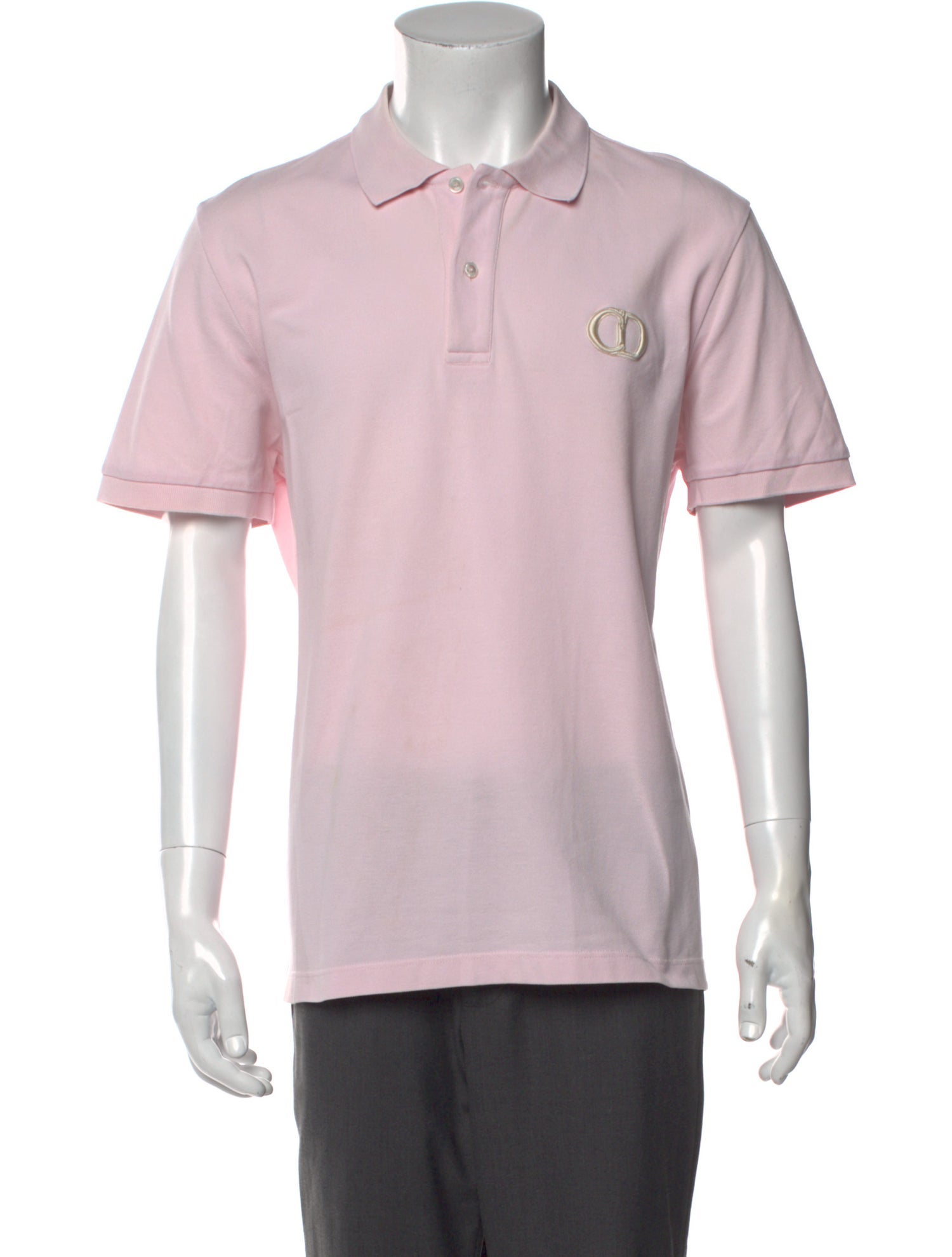 DIOR MEN Signature Logo V-Neck Polo Shirt