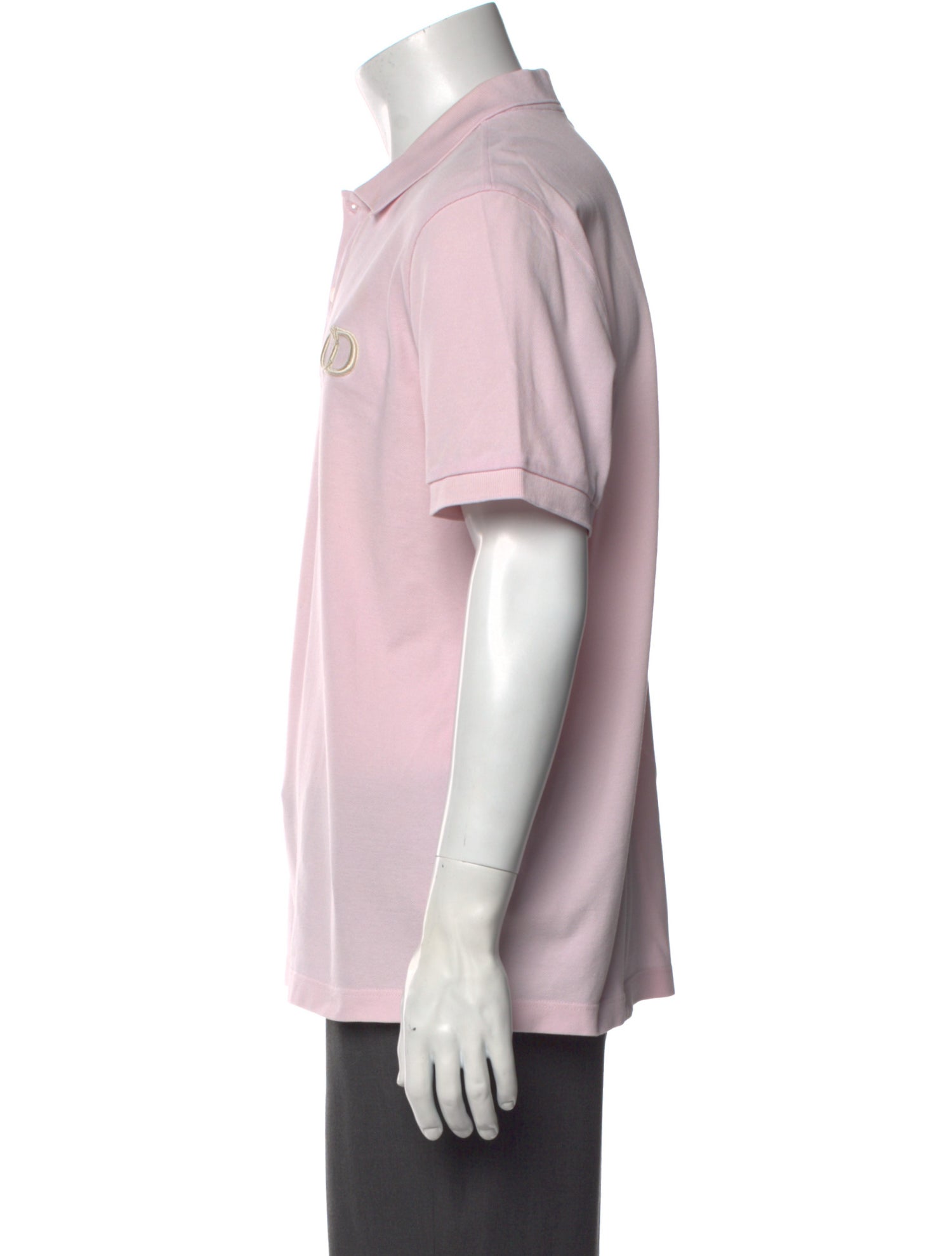 DIOR MEN Signature Logo V-Neck Polo Shirt