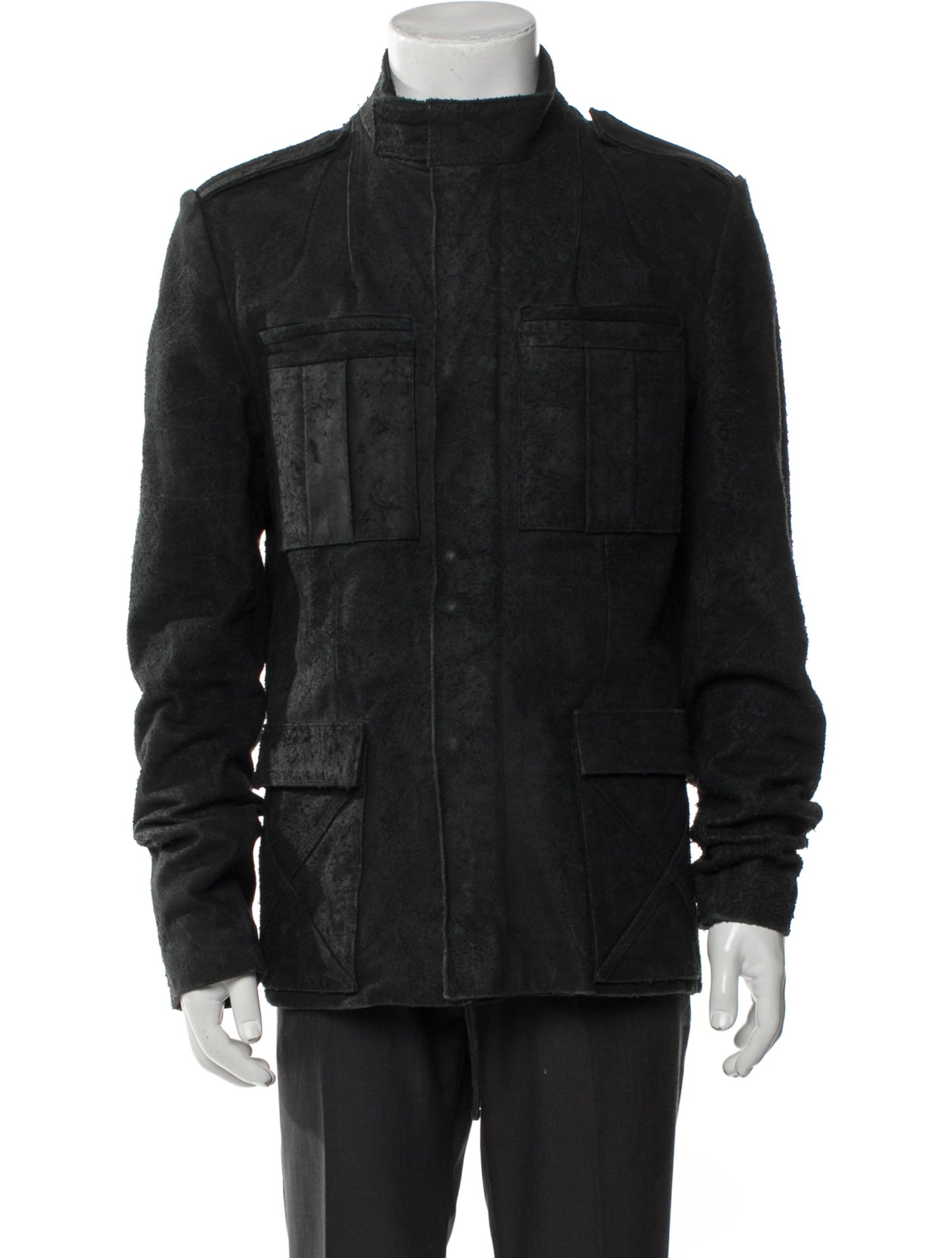 Dior Homme Vintage 2003 'Luster' Blistered Leather M-65 Utility Jacket