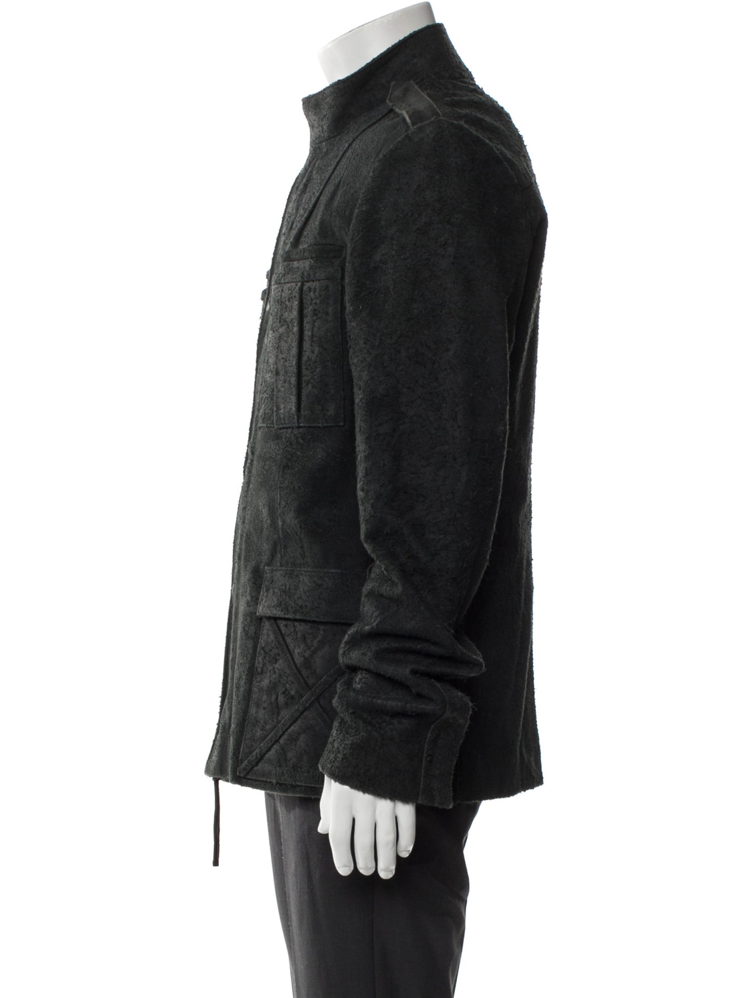 Dior Homme Vintage 2003 'Luster' Blistered Leather M-65 Utility Jacket