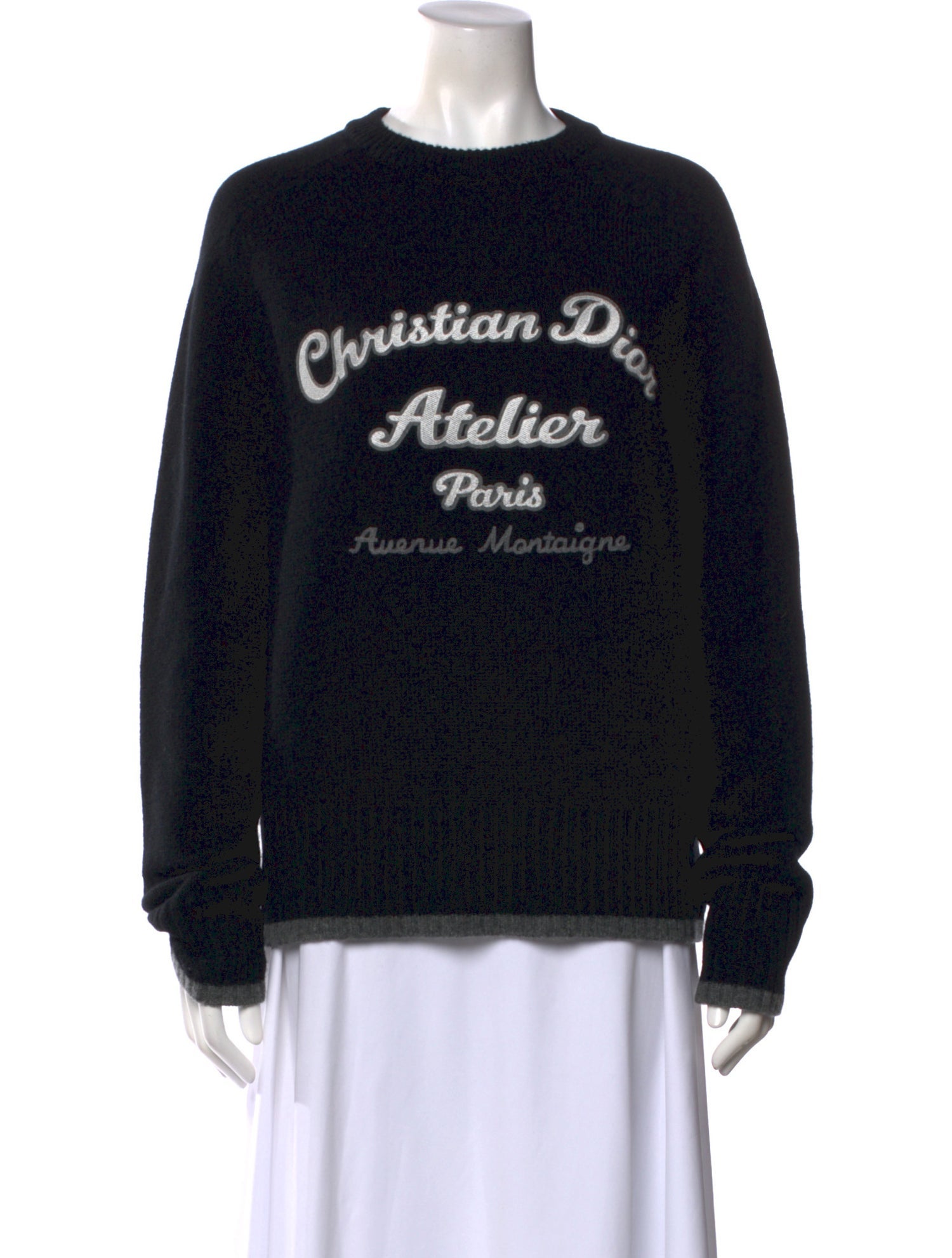 DIOR MEN Virgin Wool Graphic Print Sweater