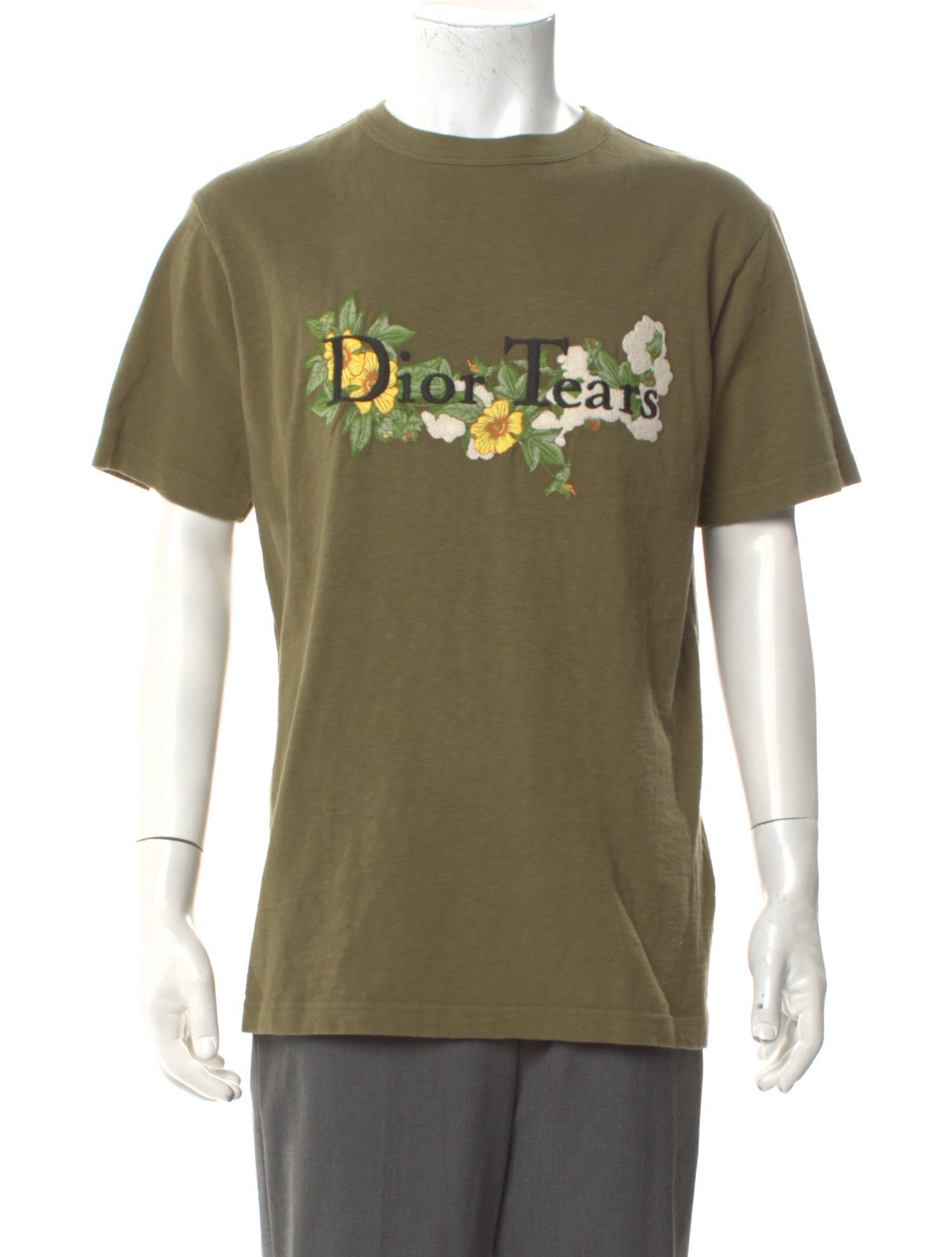 DIOR x Denim Tears Graphic Print Crew Neck T-Shirt w/ Tags