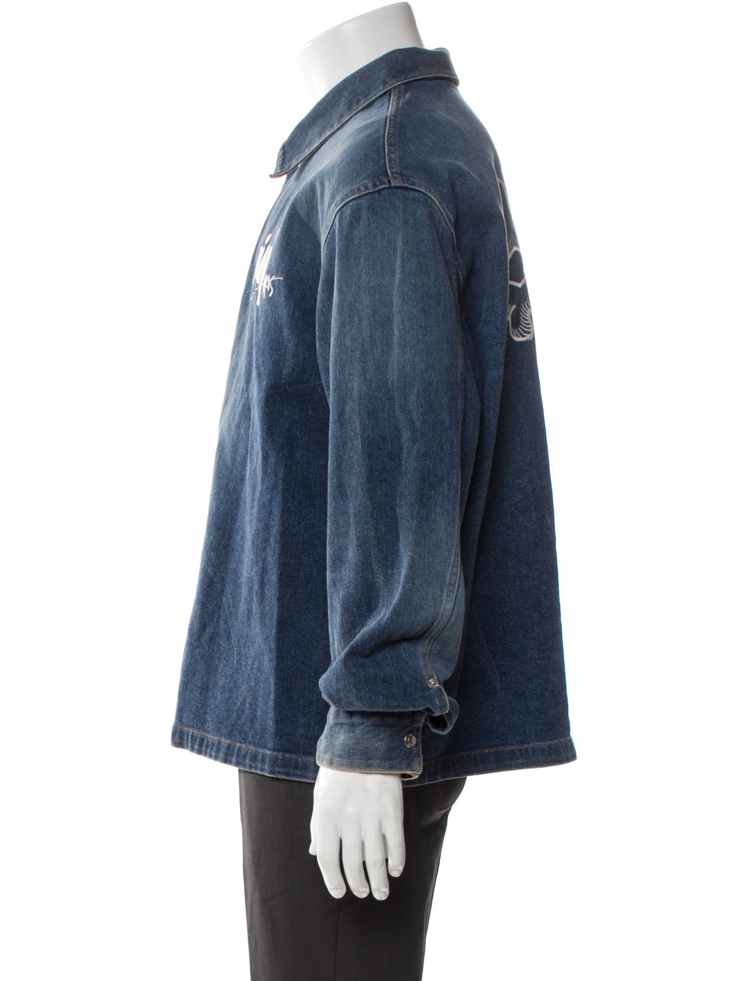 DIOR x Shawn Stussy 2020 Oblique Jacquard Denim Jacket - Blue