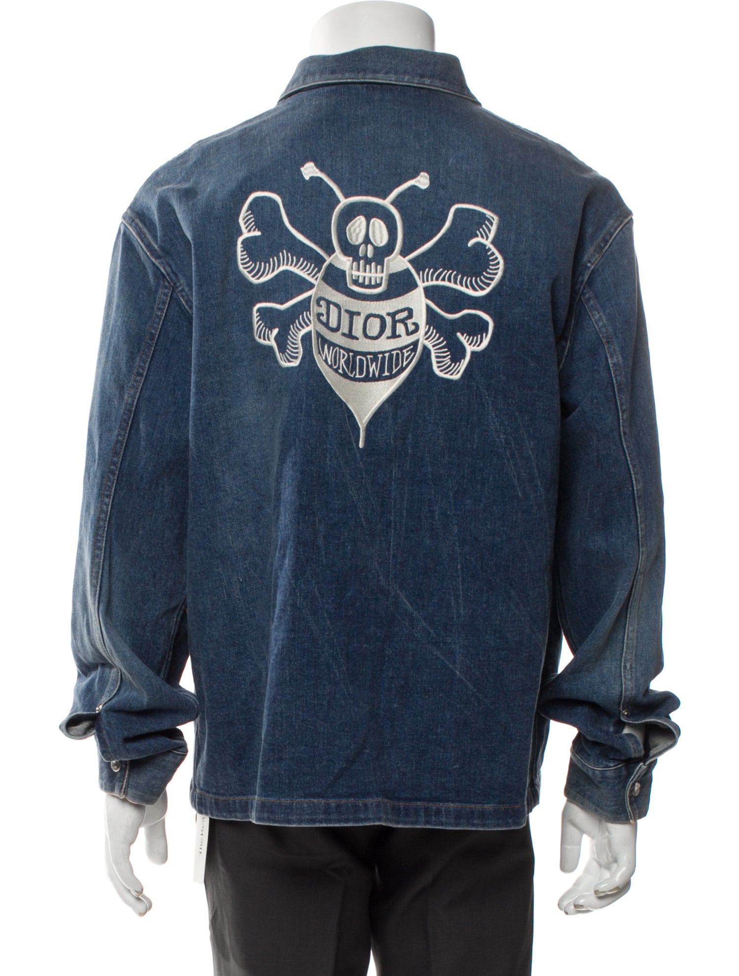 DIOR x Shawn Stussy 2020 Oblique Jacquard Denim Jacket - Blue