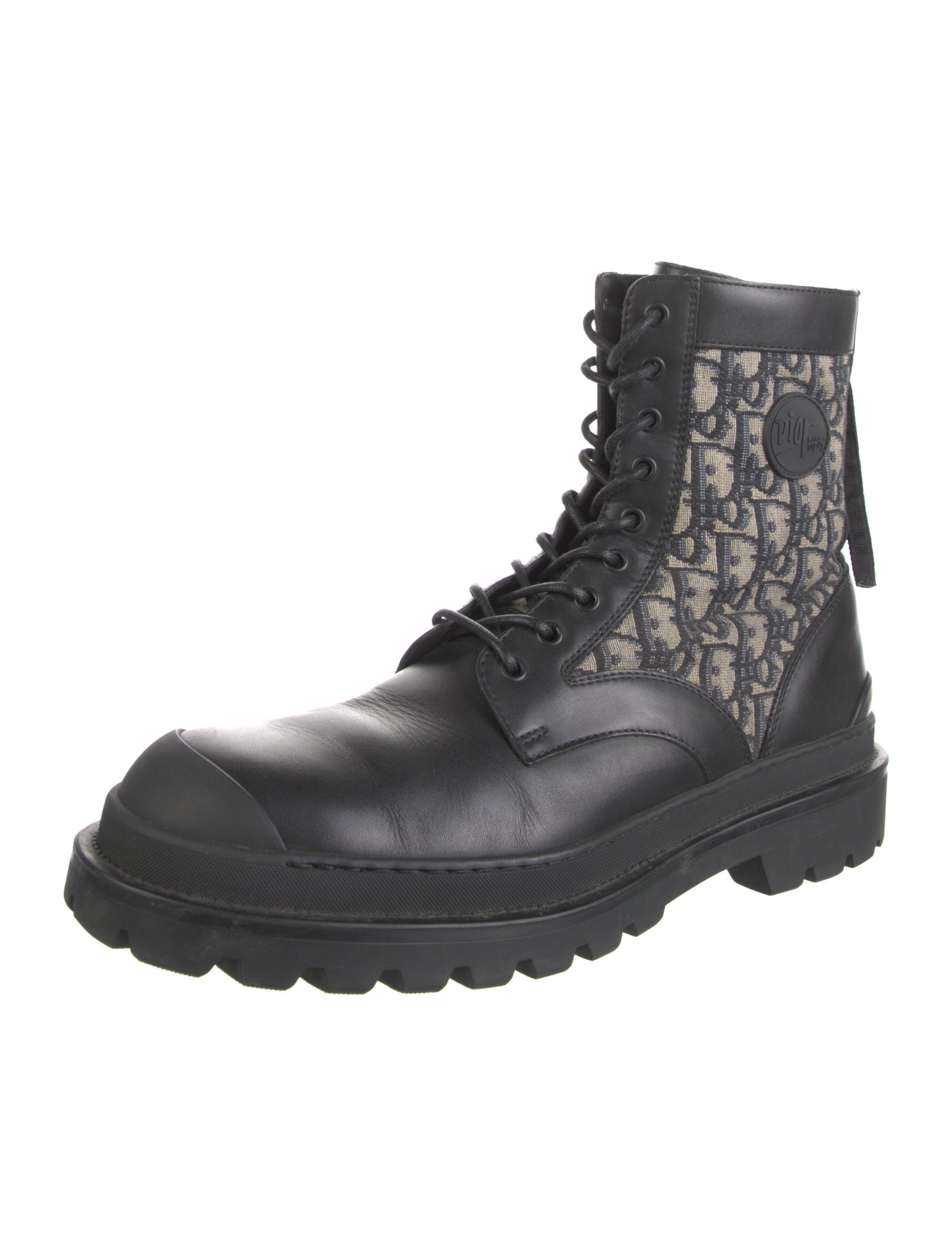 DIOR MEN Explorer Oblique Jacquard Combat Boots