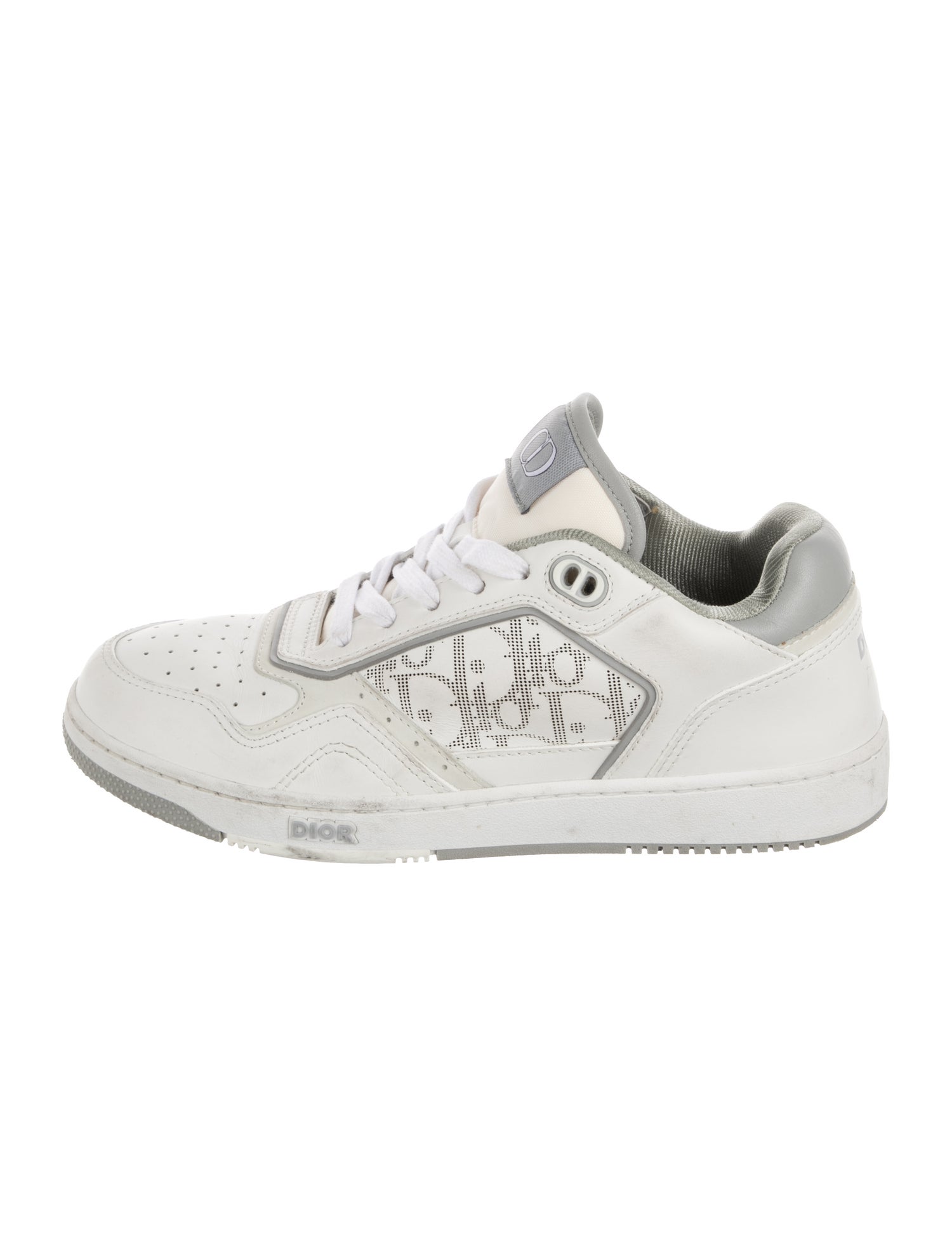 DIOR MEN Oblique Jacquard Leather Sneakers