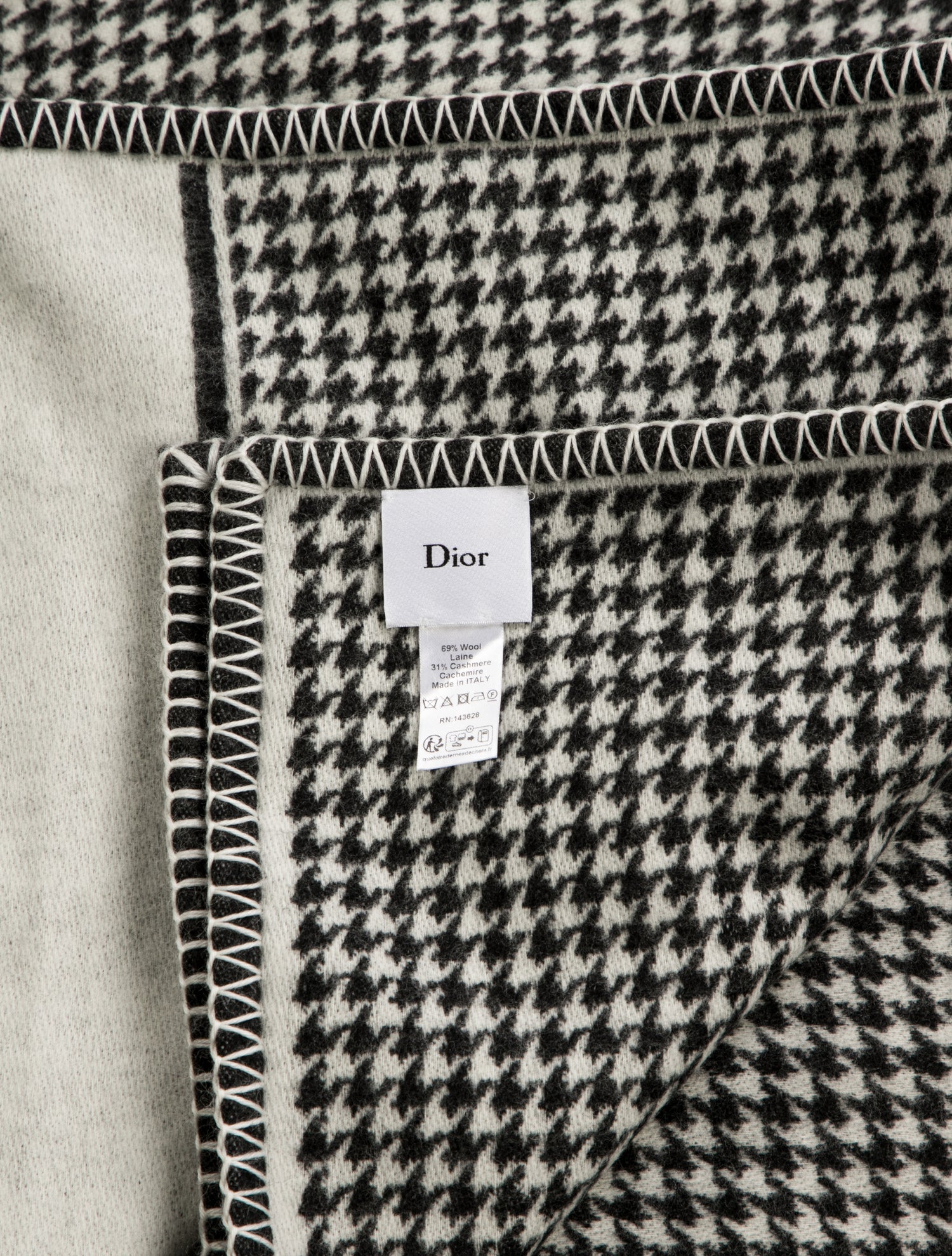 Dior Homme Dior 30 Montaigne Houndstooth Throw Blanket