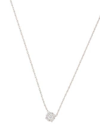 Hamilton 14K Diamond Cluster Pendant Necklace