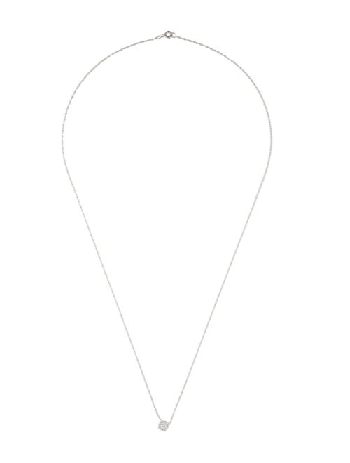 Hamilton 14K Diamond Cluster Pendant Necklace