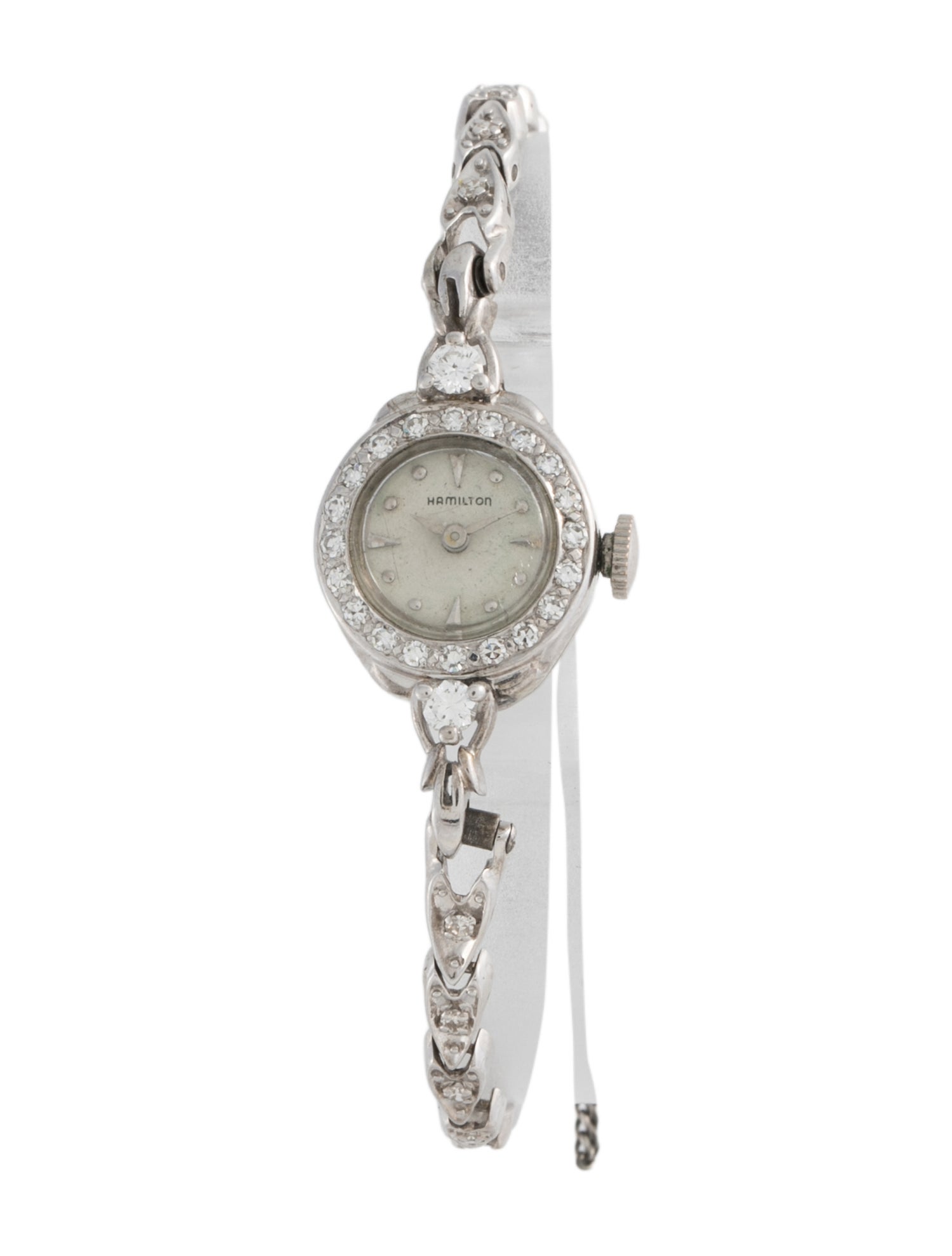 Hamilton Vintage Diamond and Gold Watch