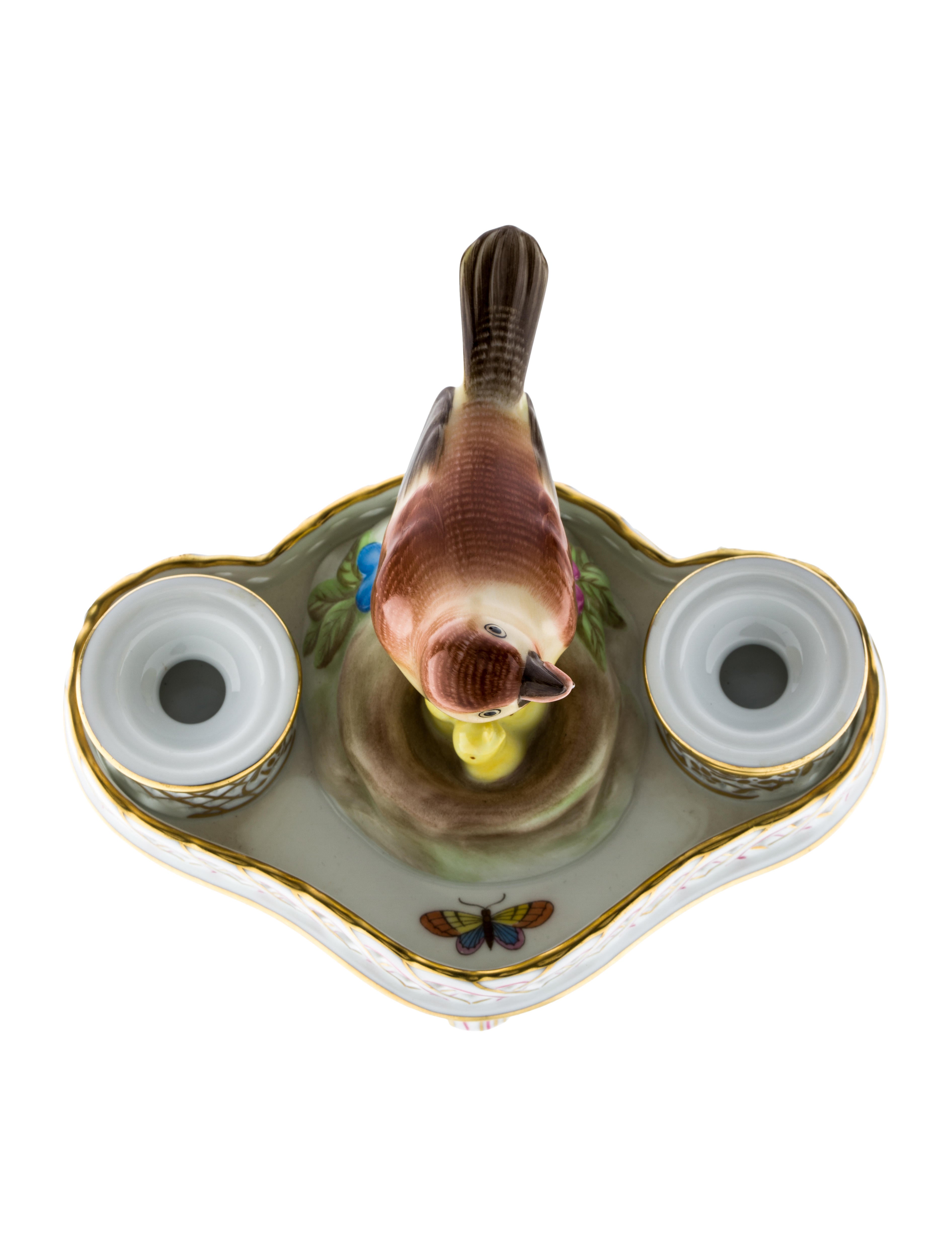 herend rothschild bird inkwell decor and accessories herend rothschild bird inkwell decor and accessories