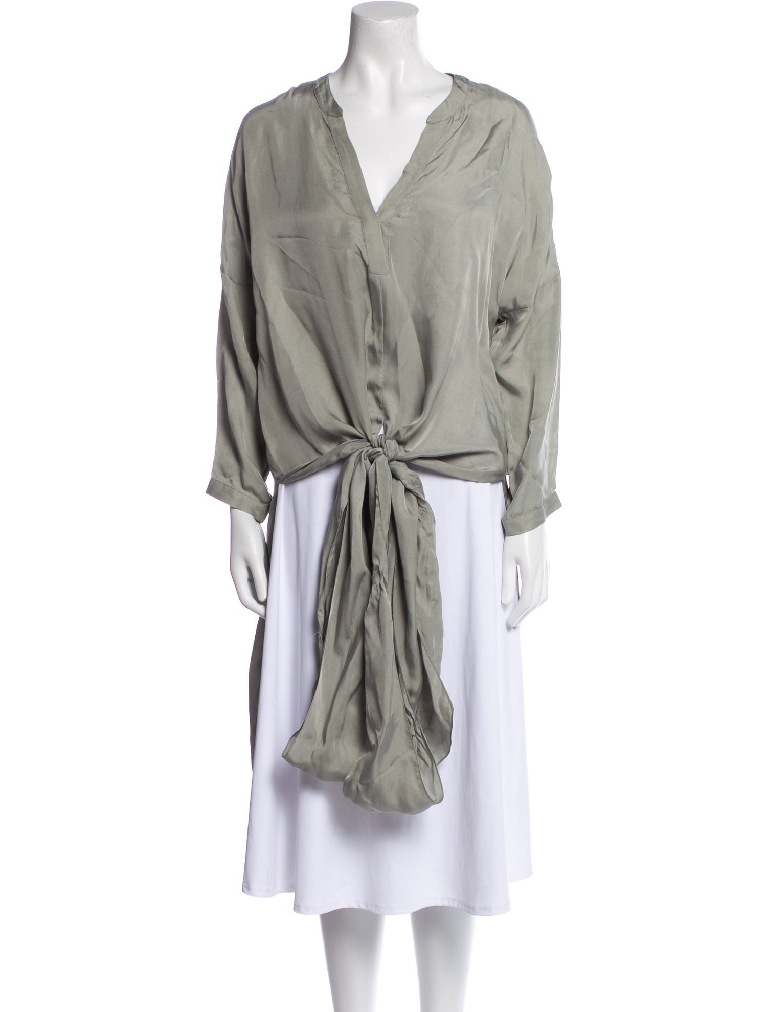 Hensely V-Neck Three-Quarter Sleeve Tunic