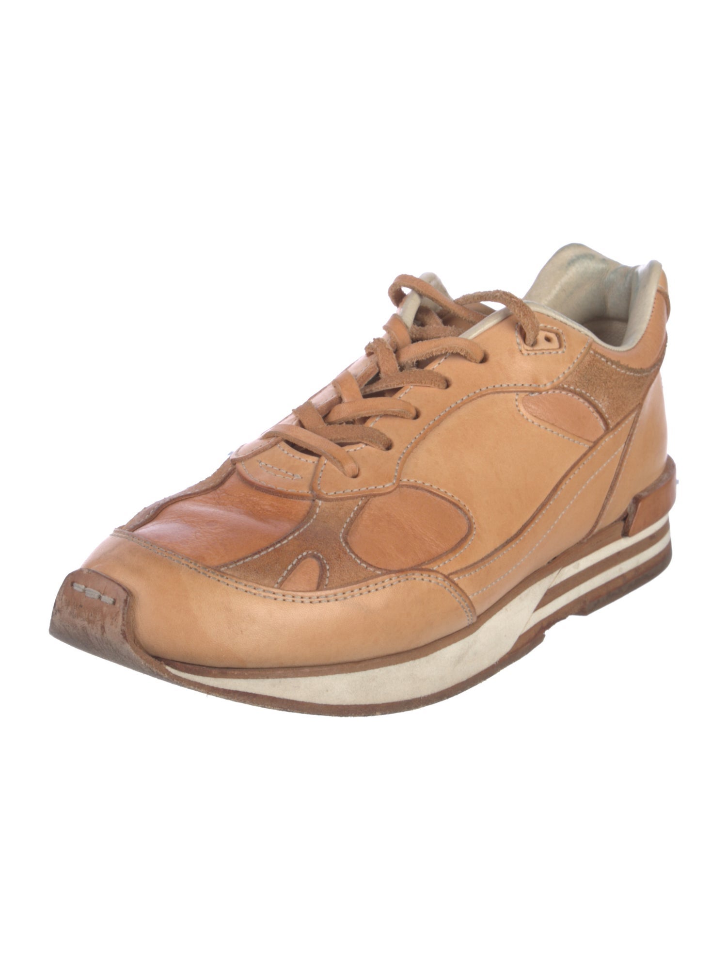 Hender Scheme Leather Colorblock Pattern Sneakers