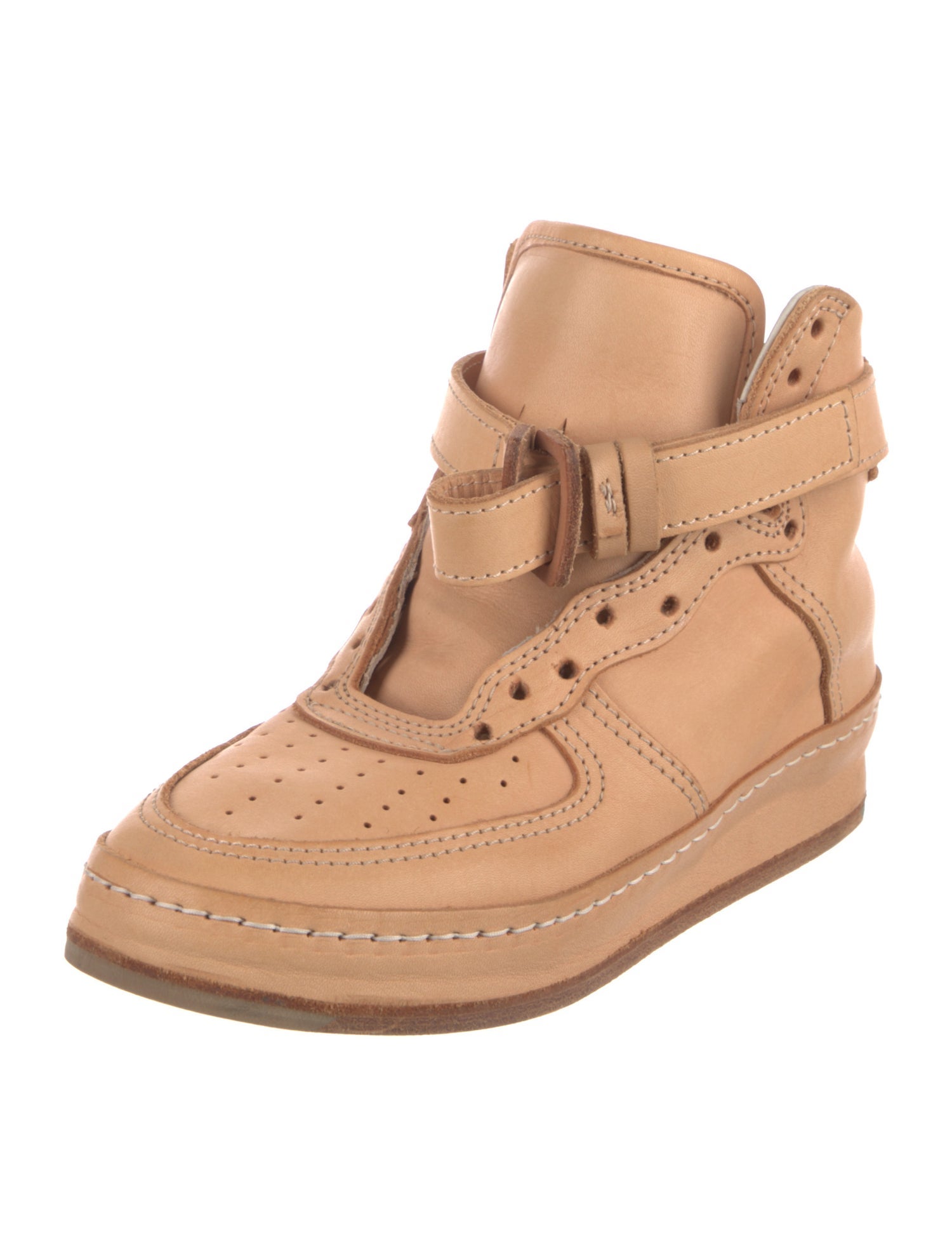 Hender Scheme Leather Lasercut Accents Wedge Sneakers