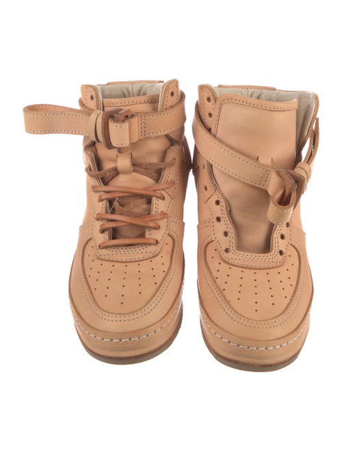 Hender Scheme Leather Lasercut Accents Wedge Sneakers
