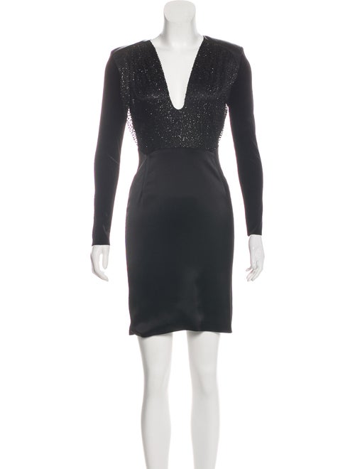 Haney Satin Mini Dress Black