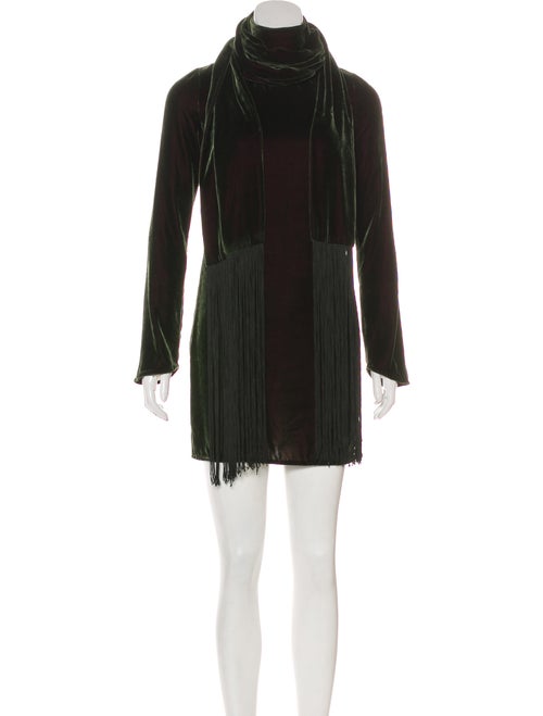 Haney Velvet Mini Dress Green