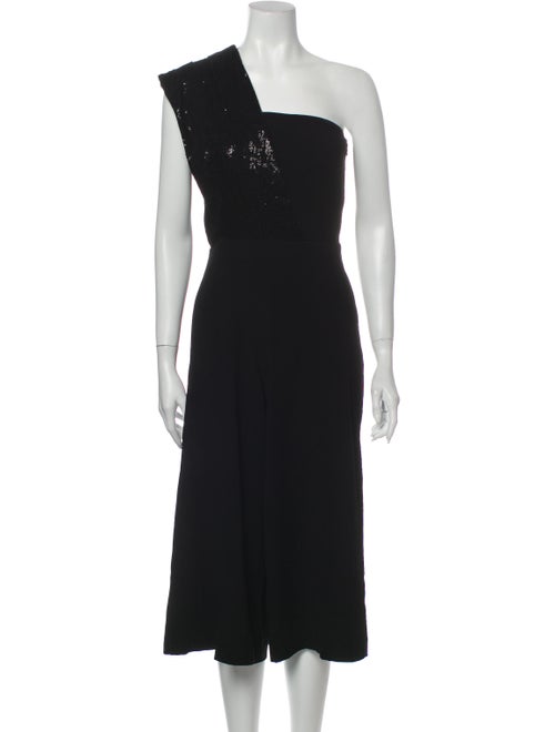 Haney One-Shoulder Romper Black