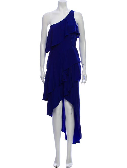 Haney Silk Long Dress Blue