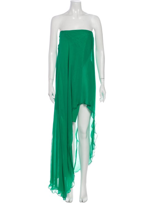 Haney Silk Mini Dress Green