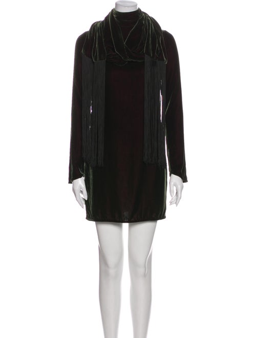 Haney Turtleneck Mini Dress Green