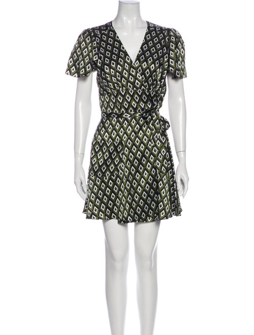 Haney Silk Mini Dress Green