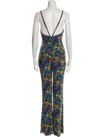 Haney Printed V-Neck Jumpsuit